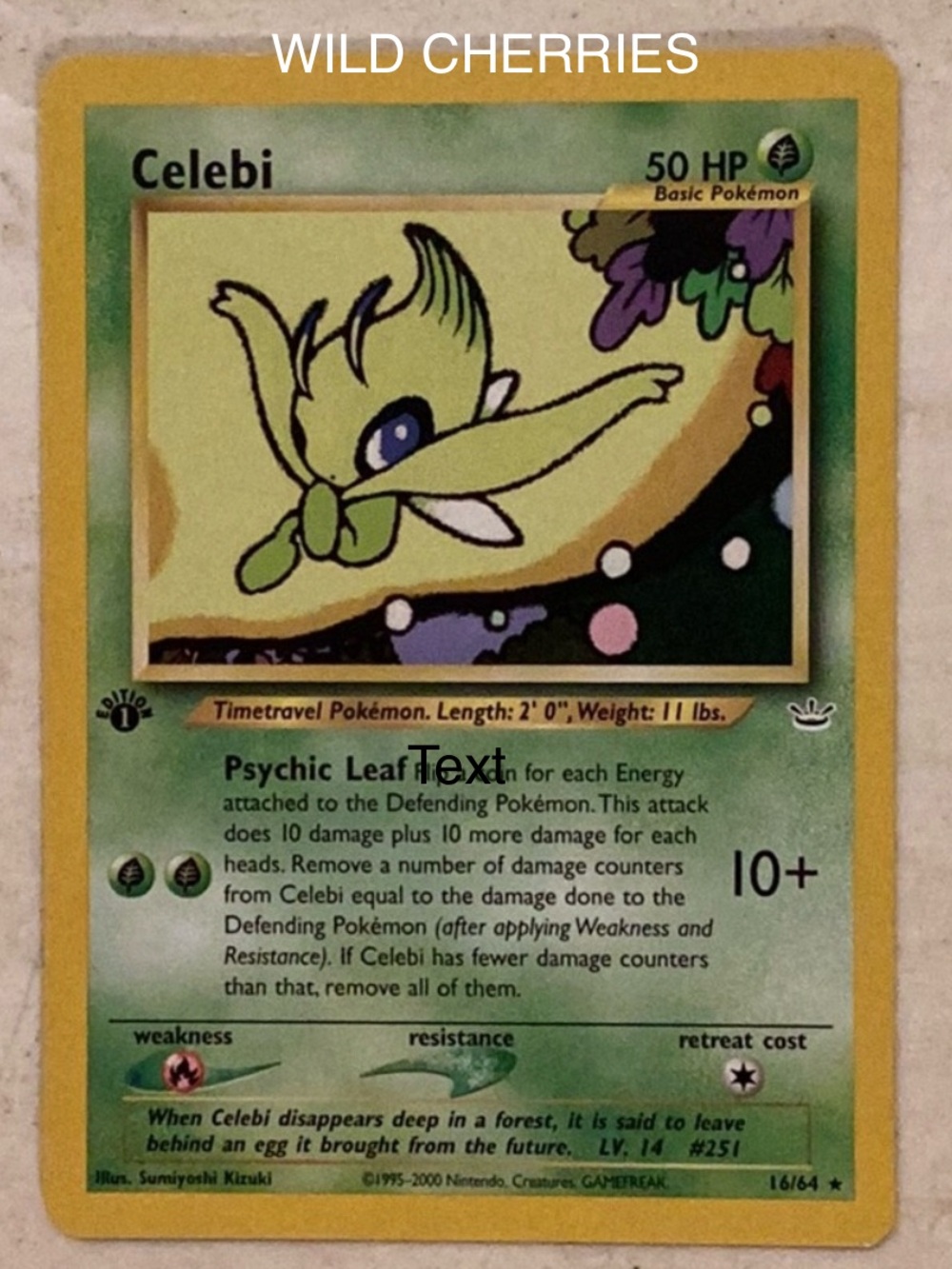 Celebi 1st Edition 2000 Neo Revelation 16/64 Pokemon Card Non-Holo #16 TCG WOTC